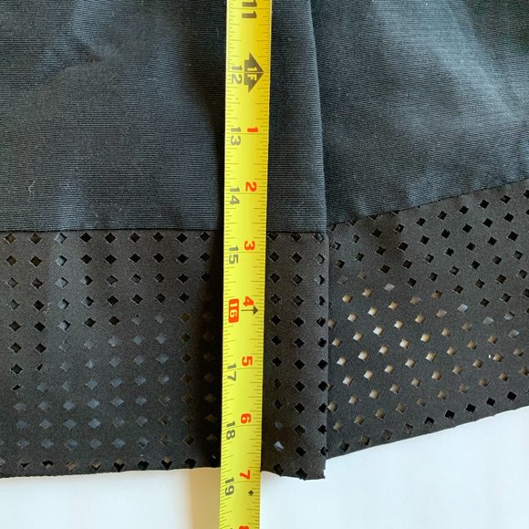 J. Crew | Black Perforated A-line Box Pleats Party Cocktail Dress sz 6 - Picture 9 of 12